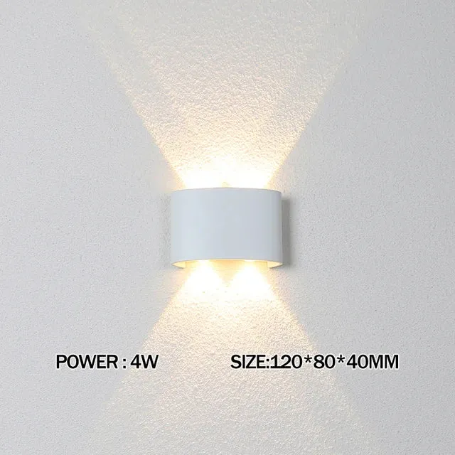 2W 4W 6W 8W 10W 12W LED Wall Light Outdoor Waterproof Modern Nordic style Indoor Wall Lamps Living Room Porch Garden Lamp