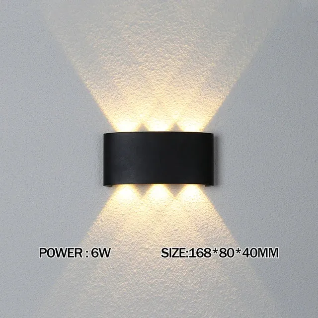 2W 4W 6W 8W 10W 12W LED Wall Light Outdoor Waterproof Modern Nordic style Indoor Wall Lamps Living Room Porch Garden Lamp