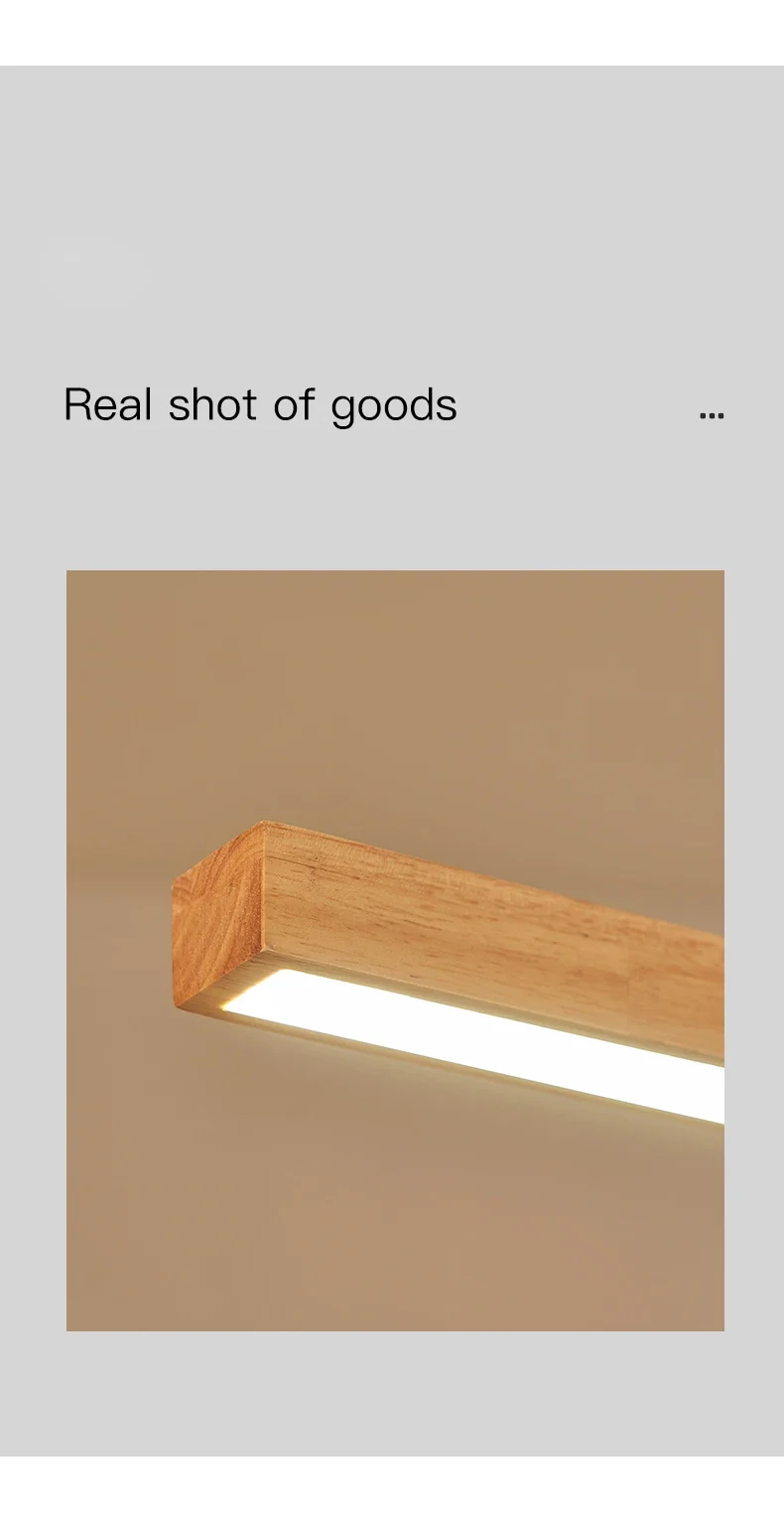 Modern Hanging Chandelier For Dining Room Kitchen Shop Long Table Wooden Chandelier Pendent Lamp Minimalist Design Led Lighting
