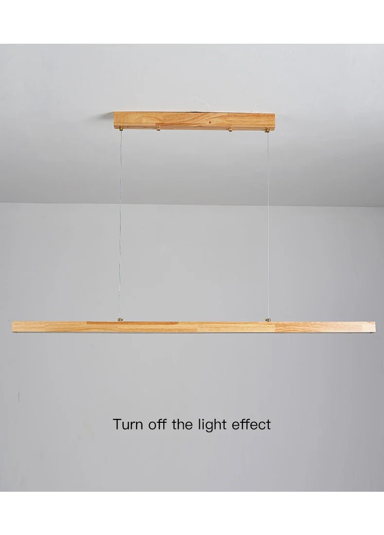 Modern Hanging Chandelier For Dining Room Kitchen Shop Long Table Wooden Chandelier Pendent Lamp Minimalist Design Led Lighting