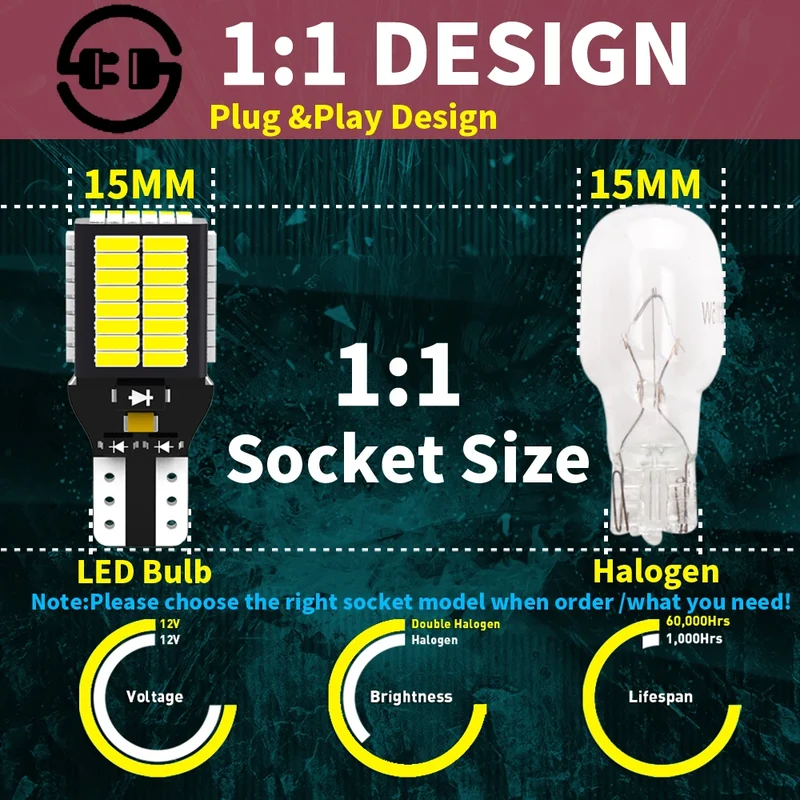 2pcs W16W T15 921 912 LED Canbus Reverse Light Bulbs On Cars White 6000k 12v Back Up Lamp For Mazda CX5 2 DE DL 3 5 CX3 MX5 6 GG