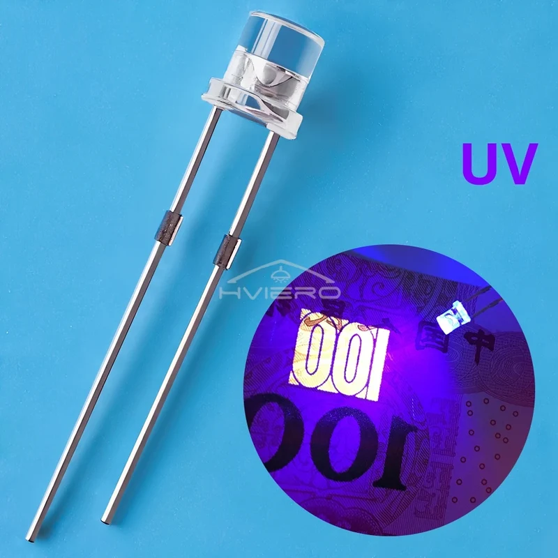 100Pcs F3 3mm 2pins Flat White Red Yellow Blue Green Pink Diode Led Wide Angle Light Emitting Diodes Lamp Ultra Bright LED Bulbs