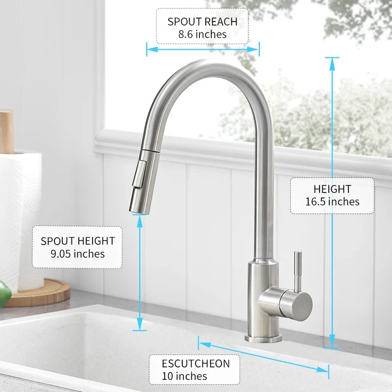 Touch Sensor Smart Kitchen Sink Faucet Flexible Pull Out Spout Deck-mount Hot Cold Water Mixers Kitchen Tap