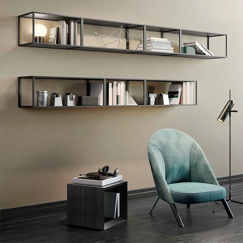 KINNO Elegant Iron Wall-mounted Bookshelf Multi-Layer Storage Display Shelf Kitchen Bedroom Living Room Sofa Background Mall