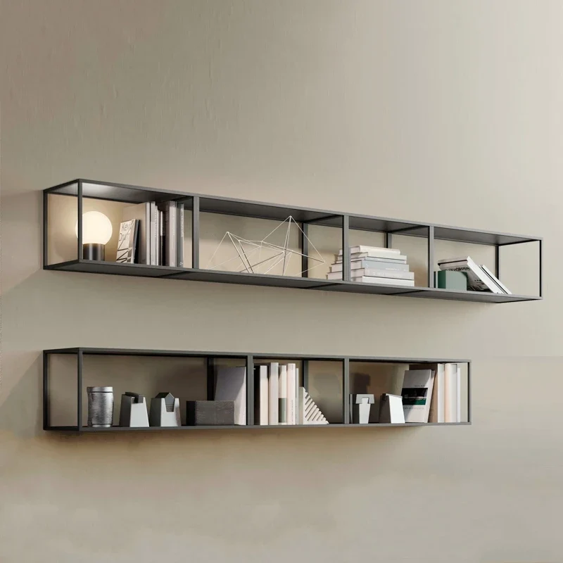 KINNO Elegant Iron Wall-mounted Bookshelf Multi-Layer Storage Display Shelf Kitchen Bedroom Living Room Sofa Background Mall
