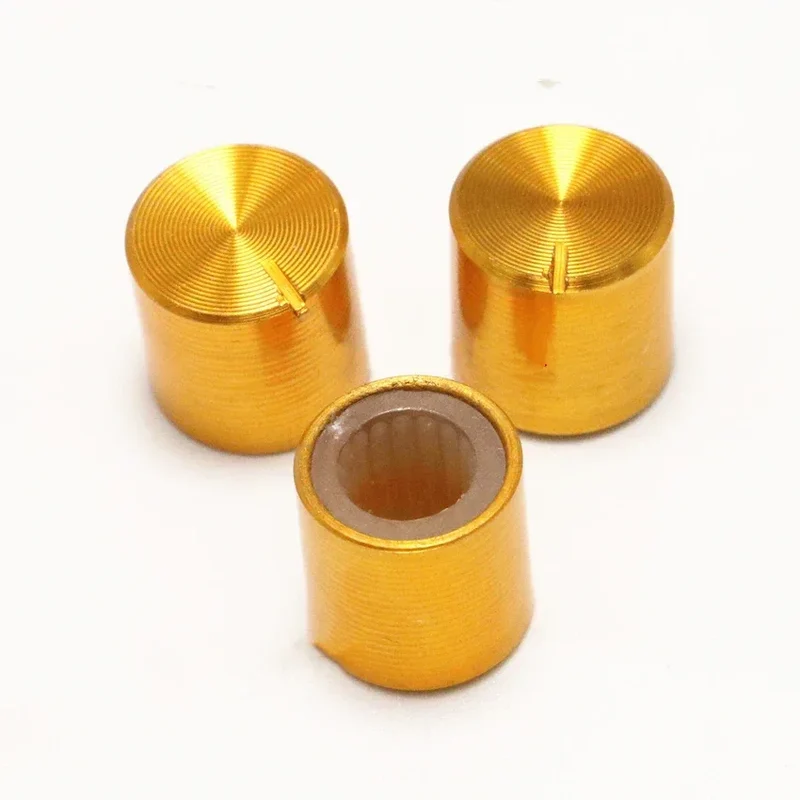 10pcs 10*10mm Aluminum Alloy Potentiometer Knob Cap Volume Control Knob Hat Rotation Switch 10 x 10mm (D x H)