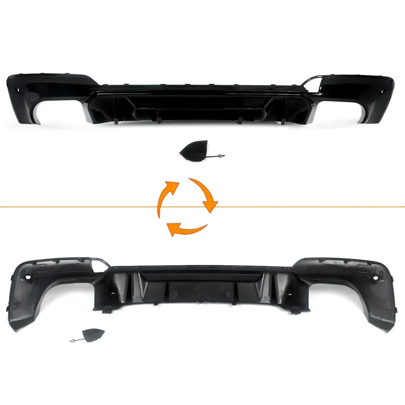 For 2018-2021 BMW G01 X3 M40i M-Sport Rear Diffuser Bumper Lip Gloss Black