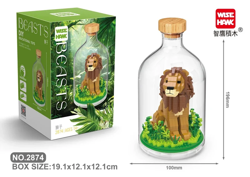 MOC Building Blocks Animal Model Bird Bald Eagle Parrot DIY Assembly Bricks Creative Games Collection Toys Xmas Gifts