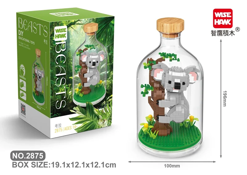MOC Building Blocks Animal Model Bird Bald Eagle Parrot DIY Assembly Bricks Creative Games Collection Toys Xmas Gifts