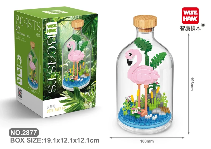 MOC Building Blocks Animal Model Bird Bald Eagle Parrot DIY Assembly Bricks Creative Games Collection Toys Xmas Gifts