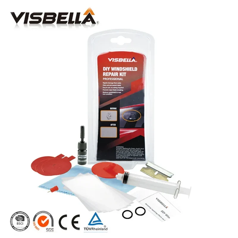Car Windshield Repair Kit DIY Window Repair Tool Windscreen Glass Scratch Crack Restore Renewal Window Screen Polishing