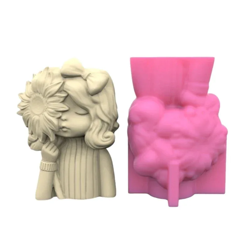 21 Types Nonstick Girls Pen Holder Mold Flower Pot Silicone Mold DIY Crafts Ornament Tool DIY Succulent Planter Mold