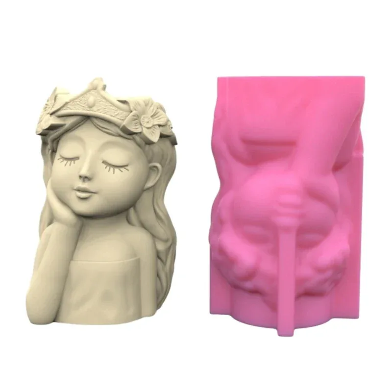 21 Types Nonstick Girls Pen Holder Mold Flower Pot Silicone Mold DIY Crafts Ornament Tool DIY Succulent Planter Mold