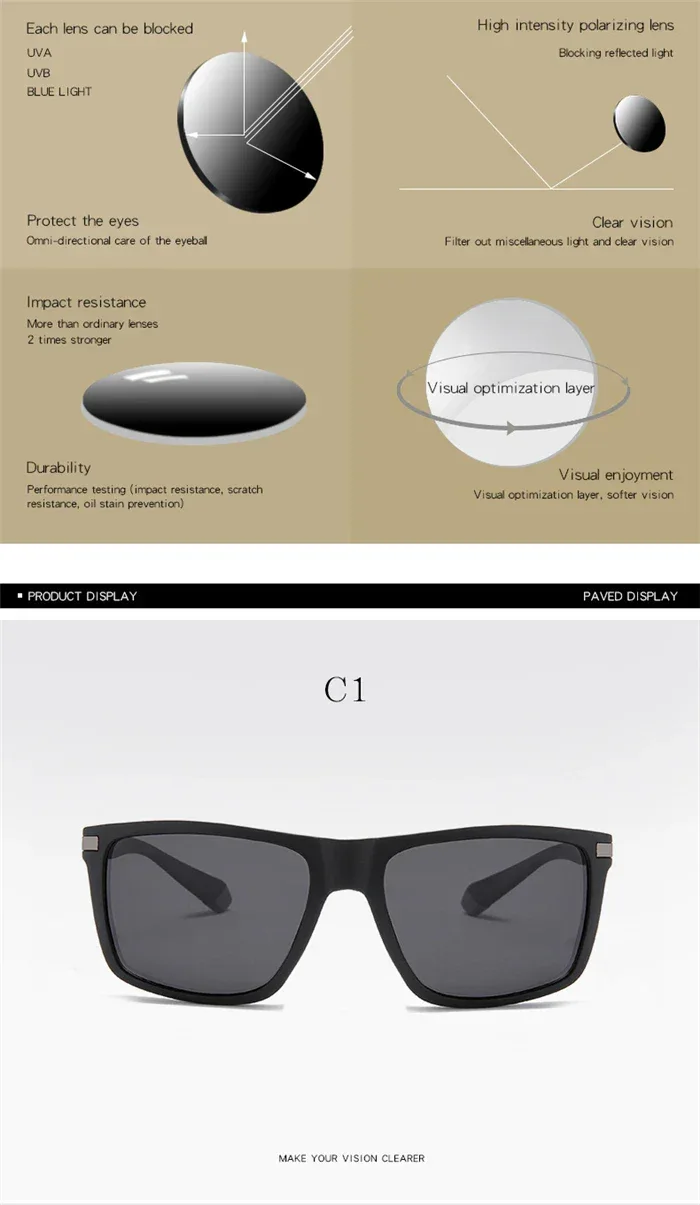 Outdoor Sport Square Nearsighted Sunglasses With Diopters Driving Anti-Glare Prescription Sun Glasses For Men 0 -0.5 -0.75 To -6