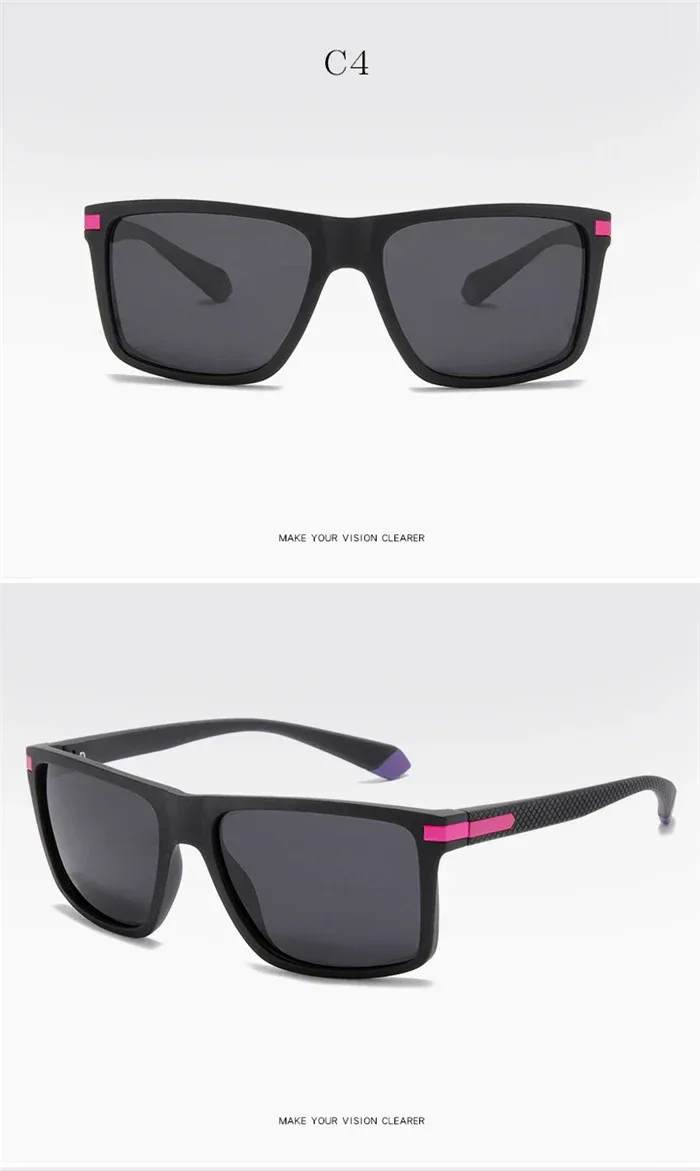Outdoor Sport Square Nearsighted Sunglasses With Diopters Driving Anti-Glare Prescription Sun Glasses For Men 0 -0.5 -0.75 To -6