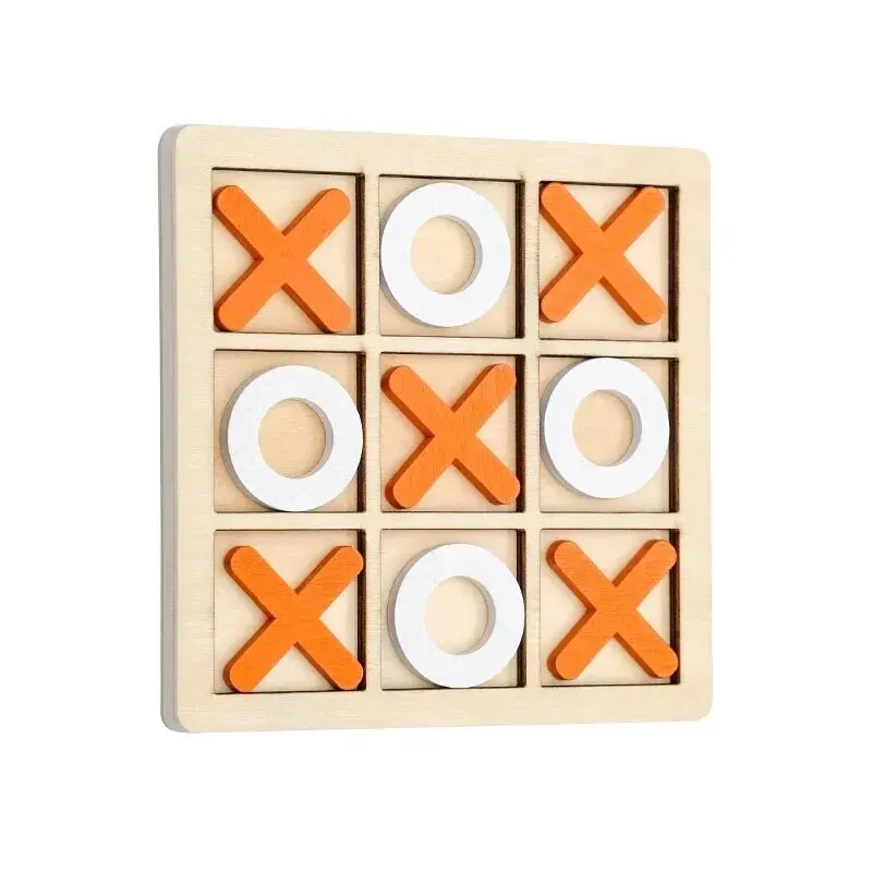 Wooden Chess Toys For Children's Puzzle Game XO Double Play Parent-Child Interaction Recommends Traditional Desktop Chess Gift