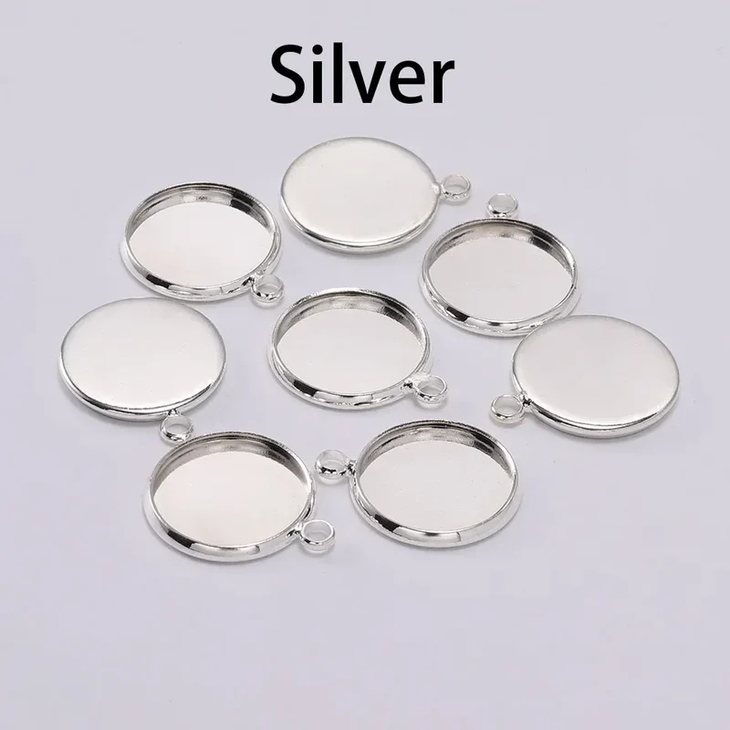 8 10 12 14 16 18 20 25mm Round Cabochon Base Tray Bezels Blank Setting Supplies For DIY Jewelry Making Findings Bracelet Pendant