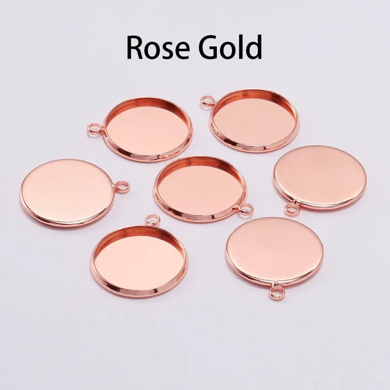 8 10 12 14 16 18 20 25mm Round Cabochon Base Tray Bezels Blank Setting Supplies For DIY Jewelry Making Findings Bracelet Pendant