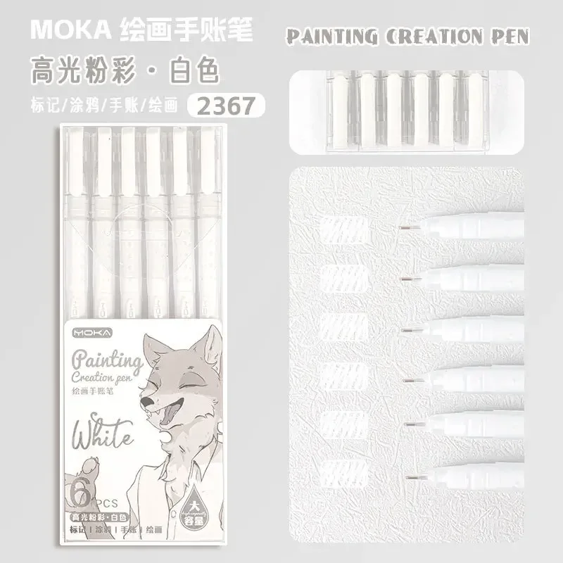 150/6 Colors Acrylic Gel Pen Student Diary Scrapbook Painting DIY Gel Pen Set Color Drawing Doodling Art Markers School Supplies