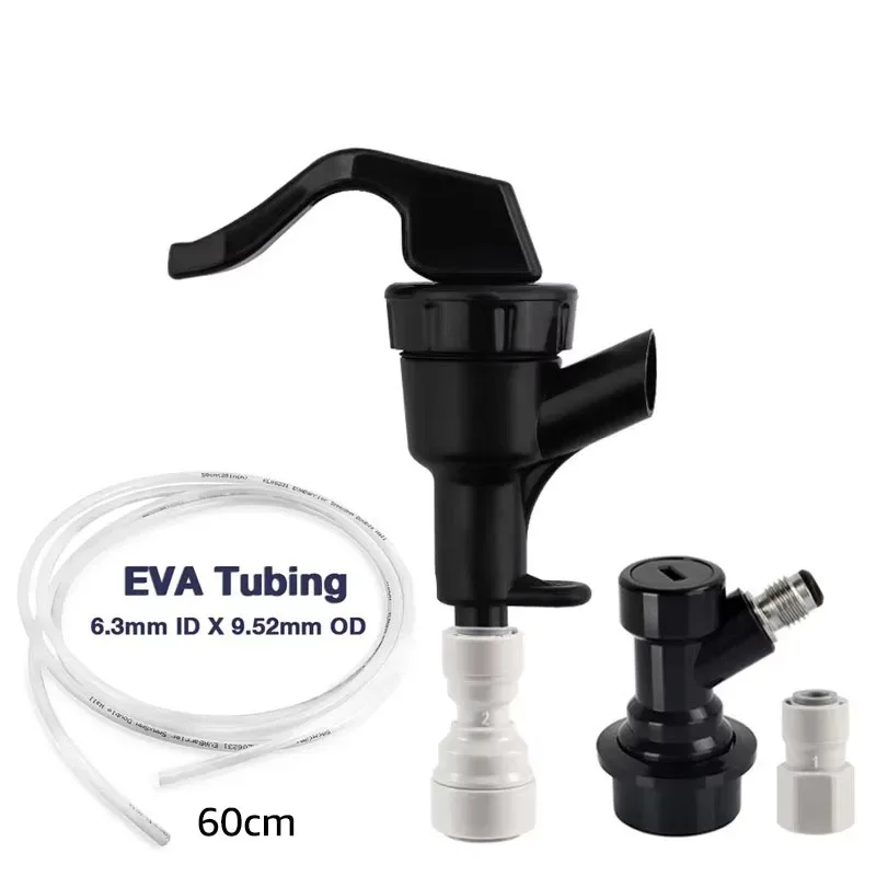 Push-fit Ball Lock Beer Line Assembly, Picnic Beer Tap Faucet with 60cm Hose,Quick Joint Connection Homebrew Beer Soda Dispenser