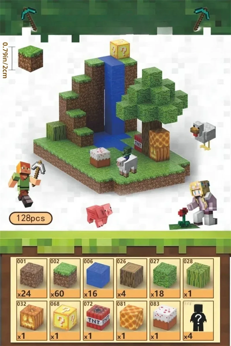 Creative Magnetic Building Block Bricks My Famous Scene World Architectural Set DIY Model Kids Toy Christmas Gifts for Boy Girls