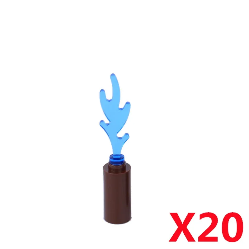 MOC Medieval Campfire Building Block Flame Wave Candle Transparent Wine Bottle Educational Toy Compatible Accessories Brick K054