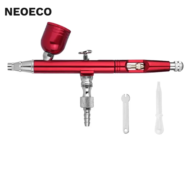 Airbrush Tool Dual Action Gravity Feed 0.3mm Nozzle Spray Gun Cake Decorating Brushes For Makeup Nail Manicure Tatoo Paint Straw