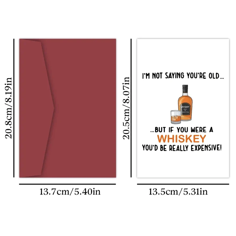Funny Birthday Card for Father,But If You Were A Whisky You'd Be Really Expensive!,Birthday Greeting Card for Dad Friend,Family