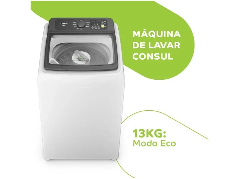 Washing Machine Consul 13kg Inox Basket 12 White Washing Programs CWN13AB - 110V