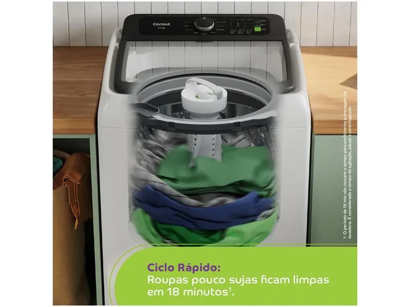 Washing Machine Consul 13kg Inox Basket 12 White Washing Programs CWN13AB - 110V