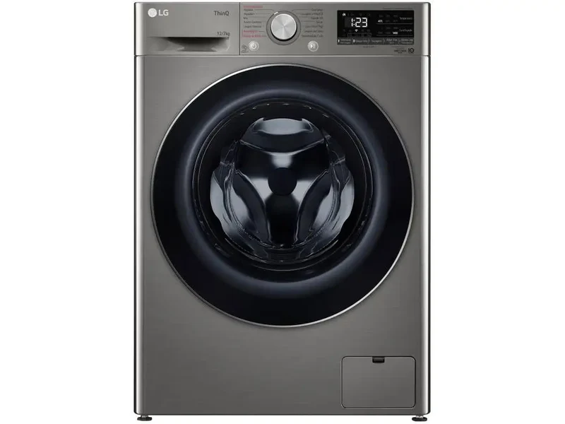 LG 12kg Smart VC4 CV5012PC4 with Artificial Intelligence Hot and Cold Water Silver-110V