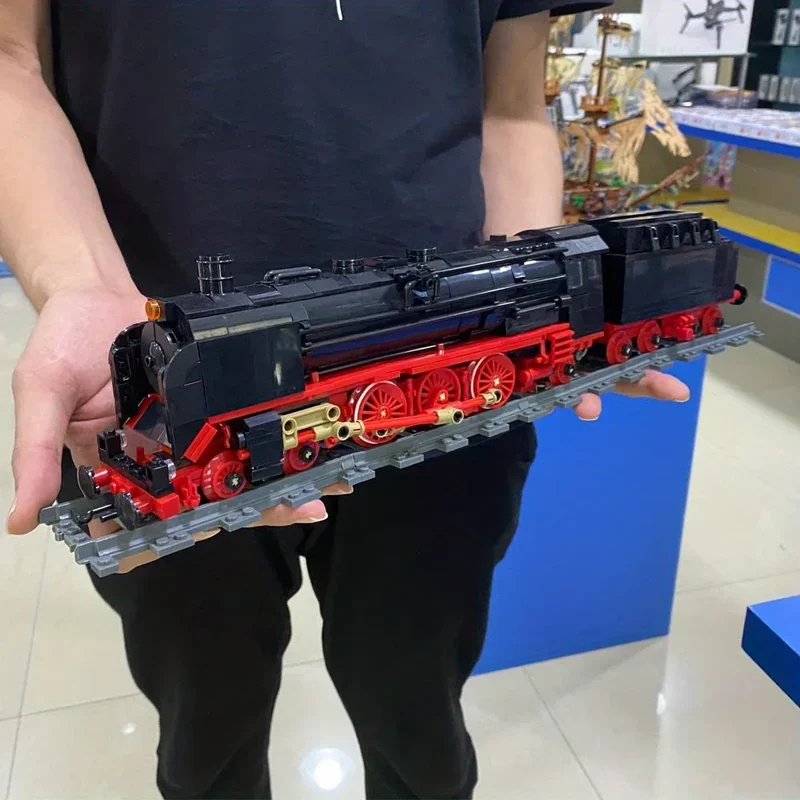 Track electric train city train model puzzle building block toy assemble and insert toy gift