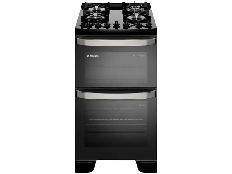 4 Stove with Electrolux Glass Table Black with
