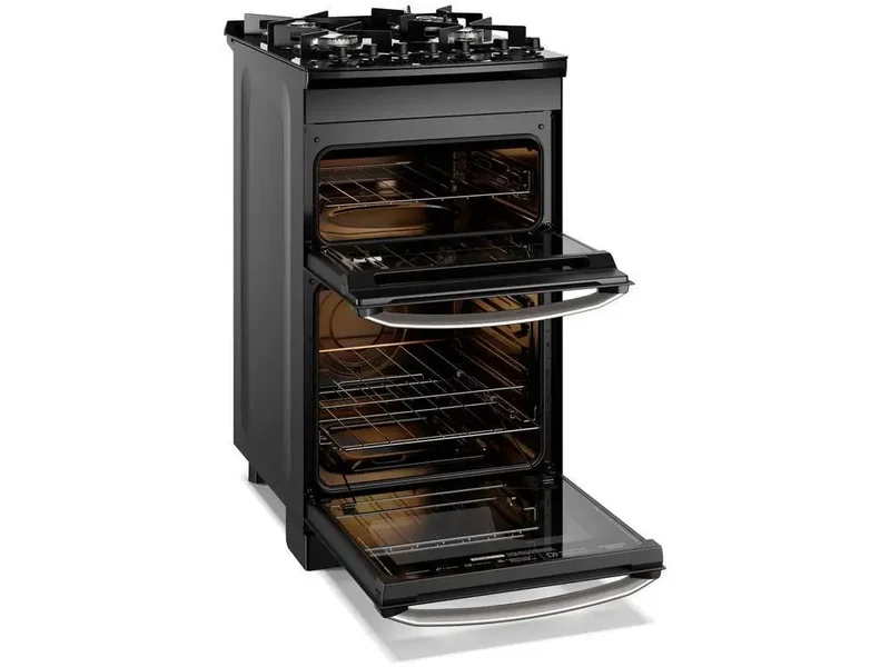 4 Stove with Electrolux Glass Table Black with