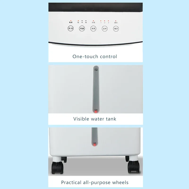 Air Conditioning Fan Large Wind Powerful Cooling Mobile Chiller can be remotely timed central Air Conditioning 220V 10L