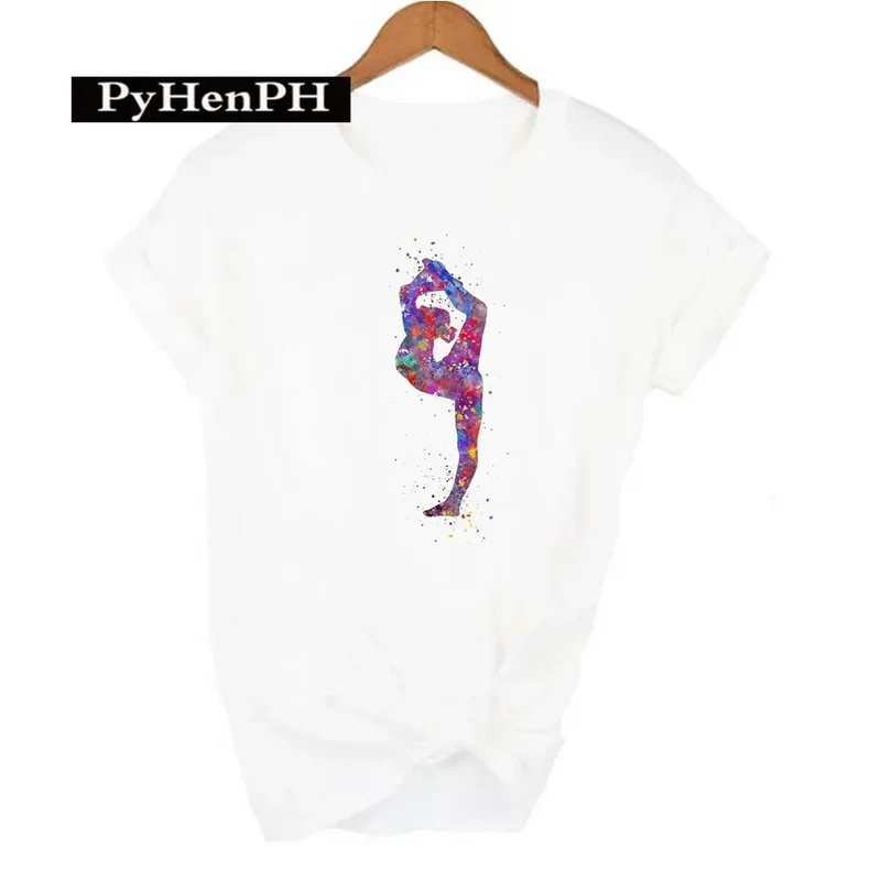 Gymnast Dancer T Shirt Fashion Gymnast Artistic Gymnastics Printed T-shirt for Women Parent-child Clothing Oversized T Shirt