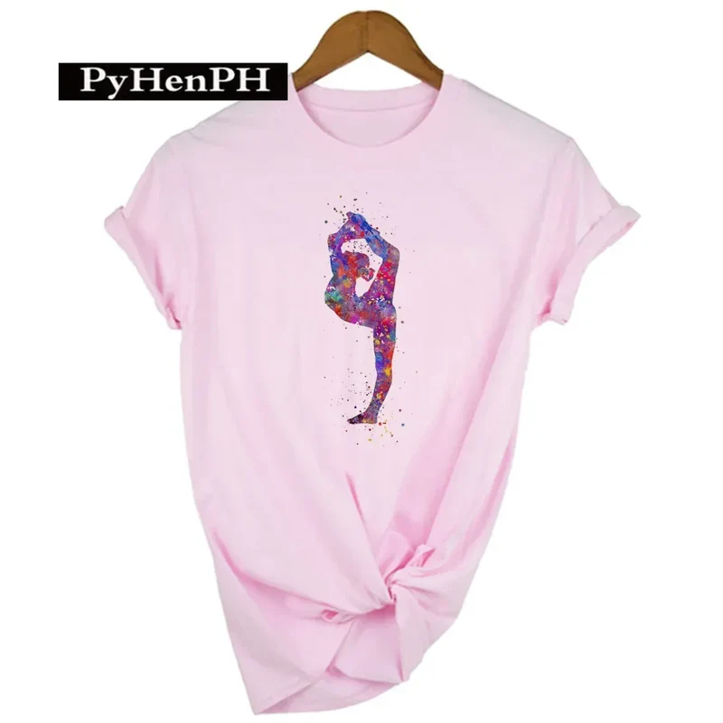 Gymnast Dancer T Shirt Fashion Gymnast Artistic Gymnastics Printed T-shirt for Women Parent-child Clothing Oversized T Shirt