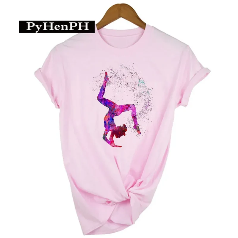 Gymnast Dancer T Shirt Fashion Gymnast Artistic Gymnastics Printed T-shirt for Women Parent-child Clothing Oversized T Shirt