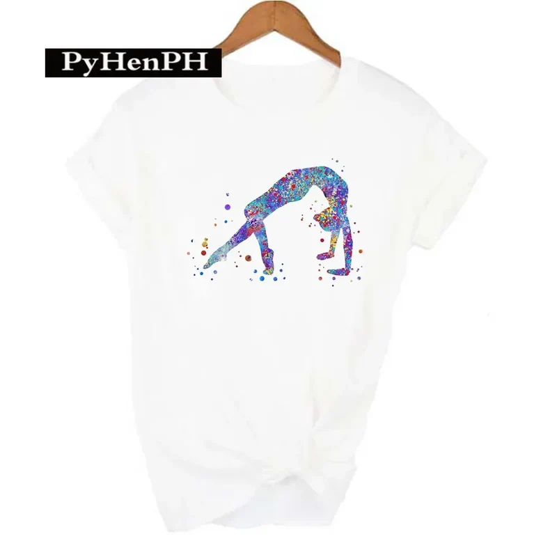 Gymnast Dancer T Shirt Fashion Gymnast Artistic Gymnastics Printed T-shirt for Women Parent-child Clothing Oversized T Shirt