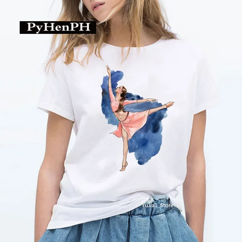 Gymnast Dancer T Shirt Fashion Gymnast Artistic Gymnastics Printed T-shirt for Women Parent-child Clothing Oversized T Shirt