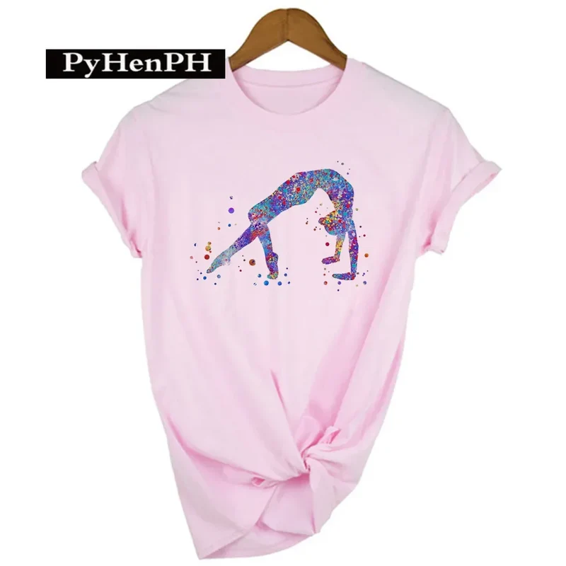 Gymnast Dancer T Shirt Fashion Gymnast Artistic Gymnastics Printed T-shirt for Women Parent-child Clothing Oversized T Shirt