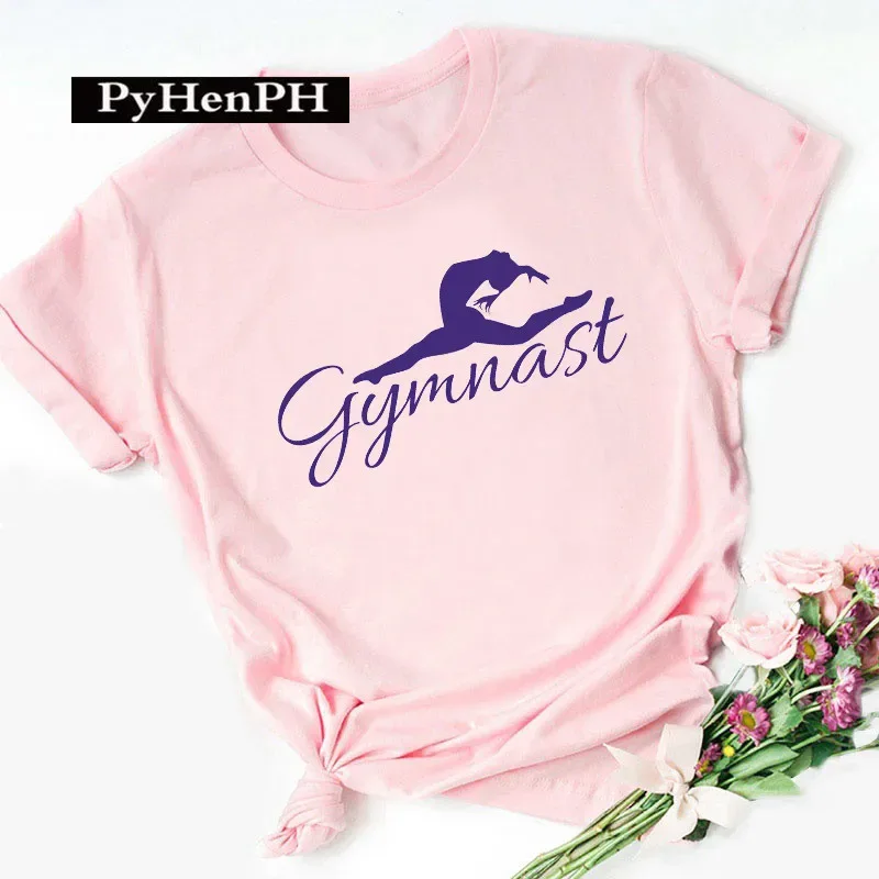 Gymnast Dancer T Shirt Fashion Gymnast Artistic Gymnastics Printed T-shirt for Women Parent-child Clothing Oversized T Shirt