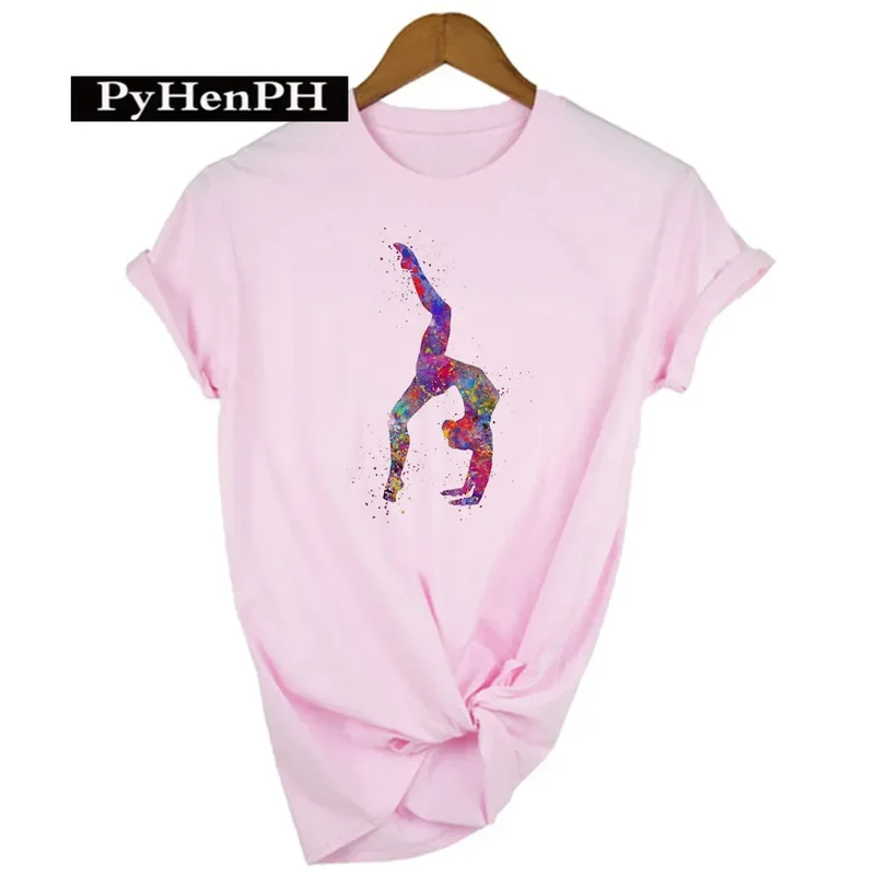 Gymnast Dancer T Shirt Fashion Gymnast Artistic Gymnastics Printed T-shirt for Women Parent-child Clothing Oversized T Shirt