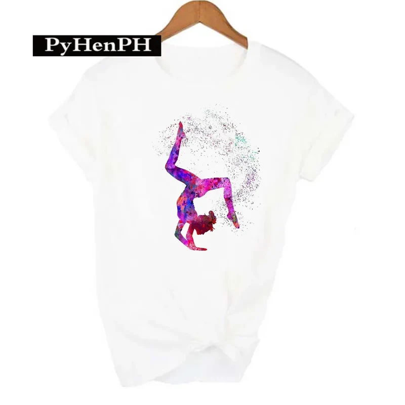 Gymnast Dancer T Shirt Fashion Gymnast Artistic Gymnastics Printed T-shirt for Women Parent-child Clothing Oversized T Shirt