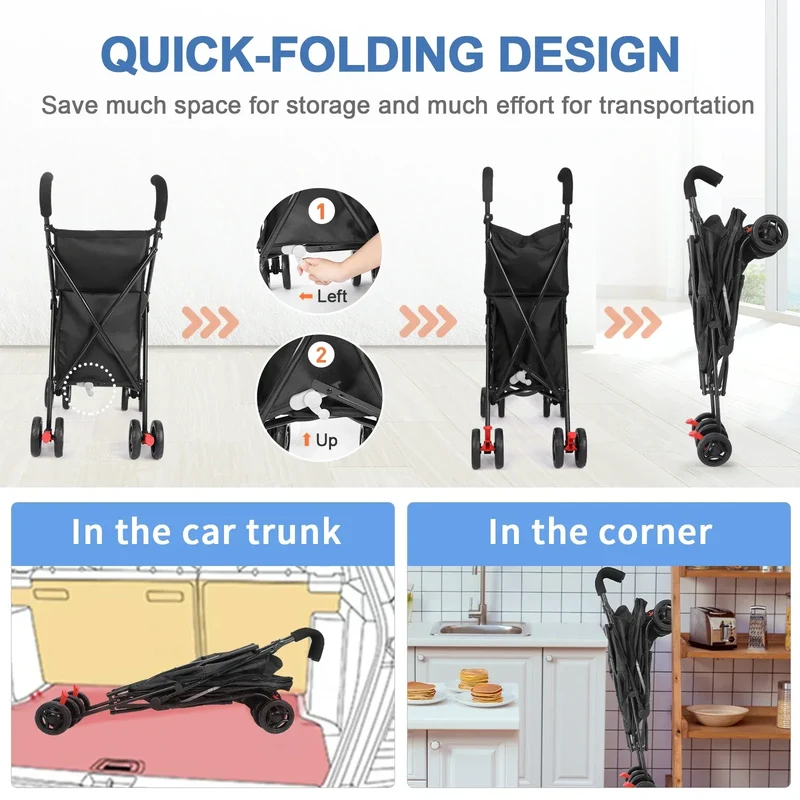 Multifunctional Cart Folding Portable Durable Lightweight Market Purchase Bag Trolley,Pet Stroller,For Picnic