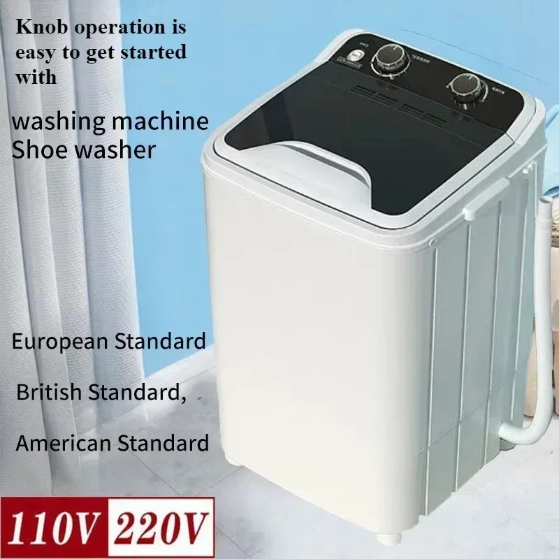 EU/UK/US 3 IN 1 Washing machine Semi-Auto household Small washing machine dormitory 7kg large capacity Washing & Shoe machine
