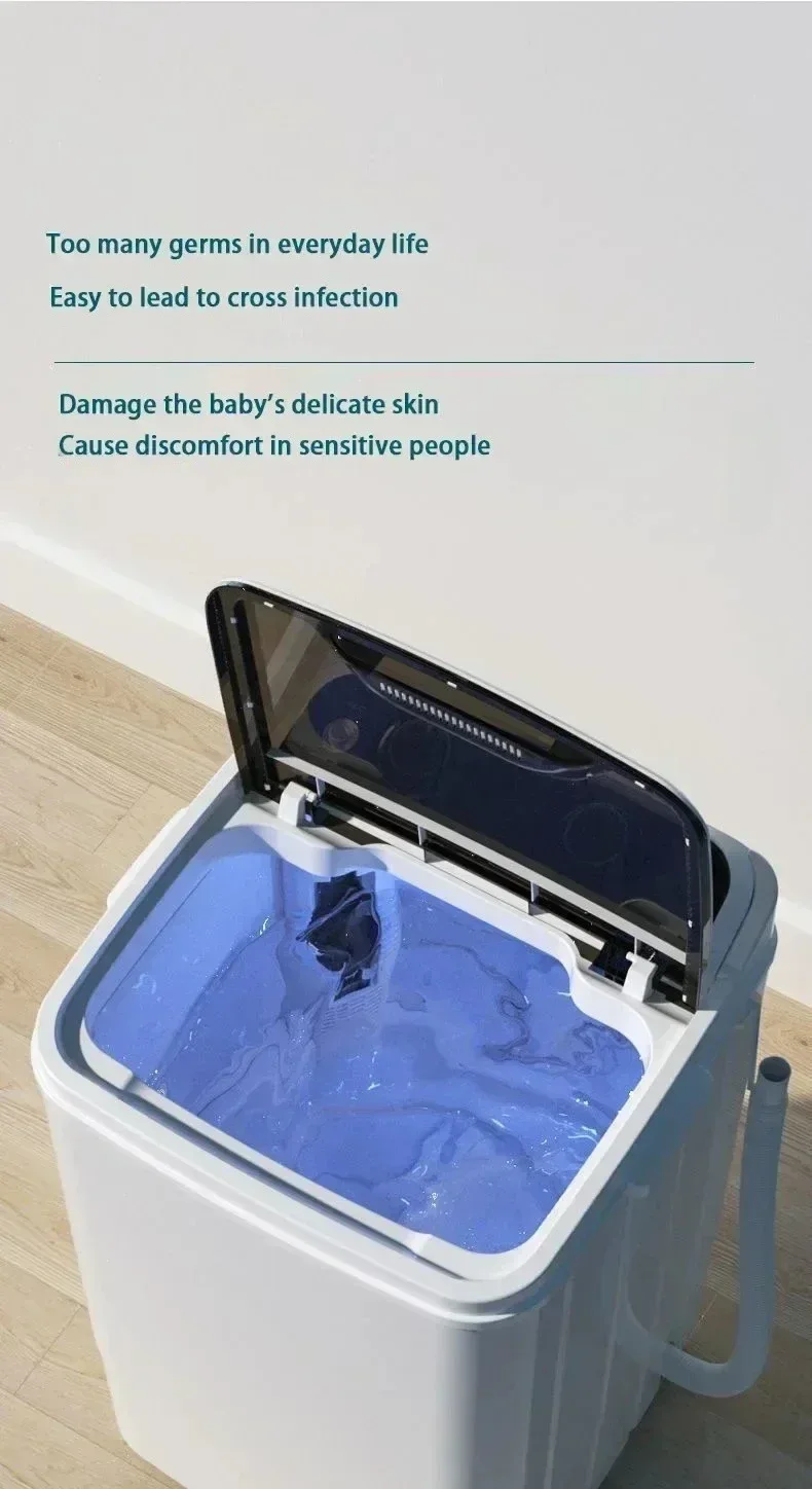 EU/UK/US 3 IN 1 Washing machine Semi-Auto household Small washing machine dormitory 7kg large capacity Washing & Shoe machine