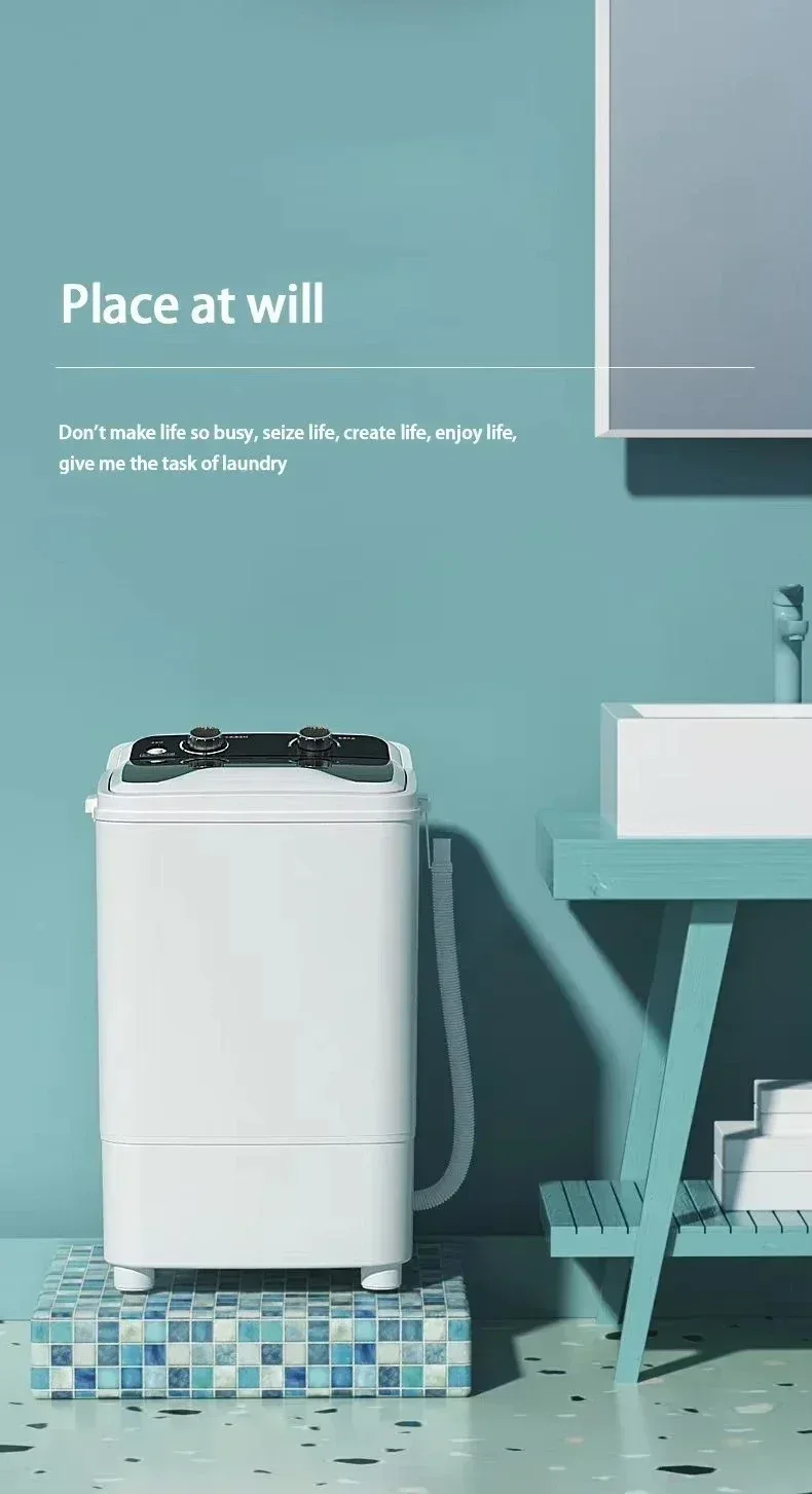 EU/UK/US 3 IN 1 Washing machine Semi-Auto household Small washing machine dormitory 7kg large capacity Washing & Shoe machine