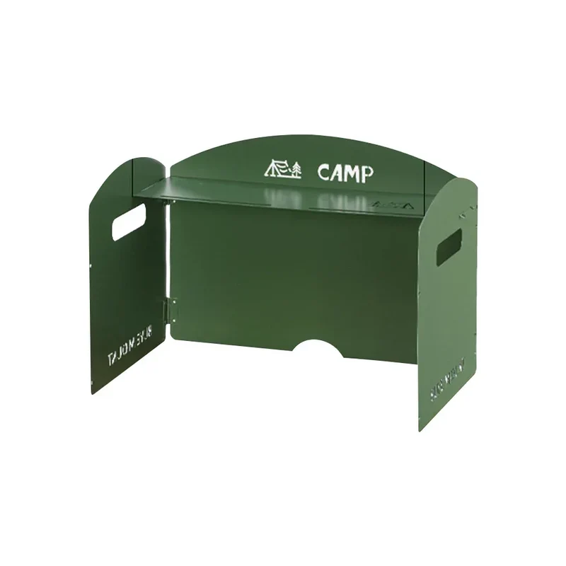 Four-Fold Gas Stove Windproof Screen Foldable Gas Stove Windshield Portable Camping Picnic Cooking Burner Wind Shield for BBQ