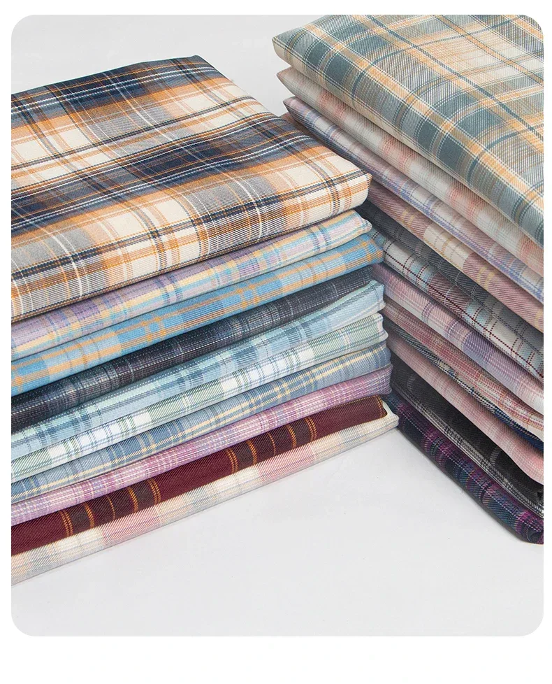 Plaid Fabric By The Meter for Japanese Jk Uniform Skirts Clothing Hair Band Clothes Pillowcases DIY Sewing Textile Anti Wrinkle